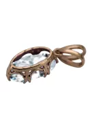 Anhänger Zirkon Originales Vintage-Roségold aus 14 Karat Vintage Schmuck vpc019r
